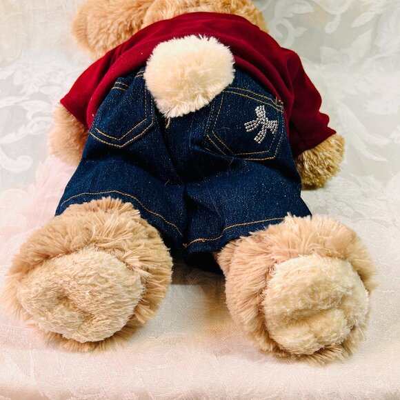 Build A Bear Bunny BABW Clothes Plush Poseable Ears Jeans & Princess T-Shirt 16" - Picture 4 of 10